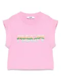 MSGM Kids bead-logo T-shirt - Pink