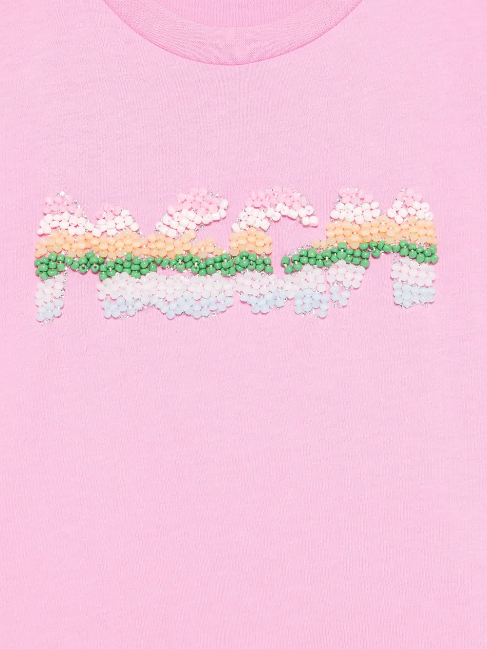MSGM Kids T-shirt met logo van kralen Roze