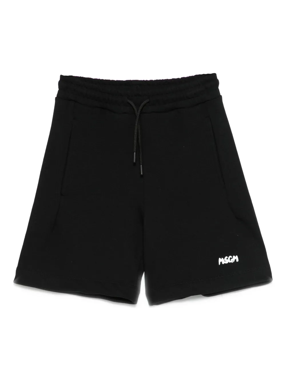 Msgm Logo-print Shorts In Black