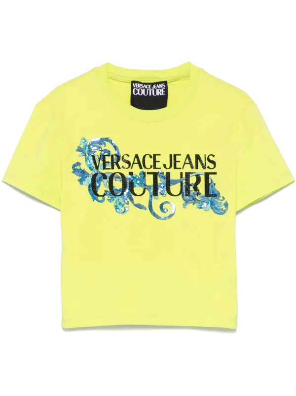 Versace Jeans Couture logo-print T-shirt Green FARFETCH JO