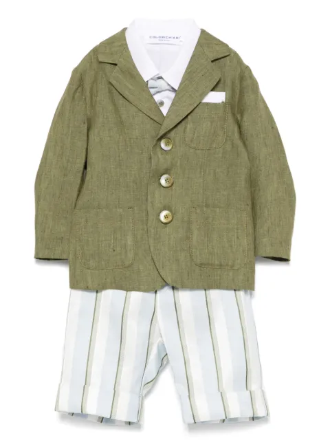 Colorichiari striped shorts, shirt and blazer set 