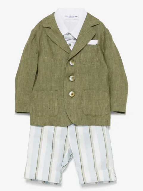 Colorichiari striped shorts, shirt and blazer set 