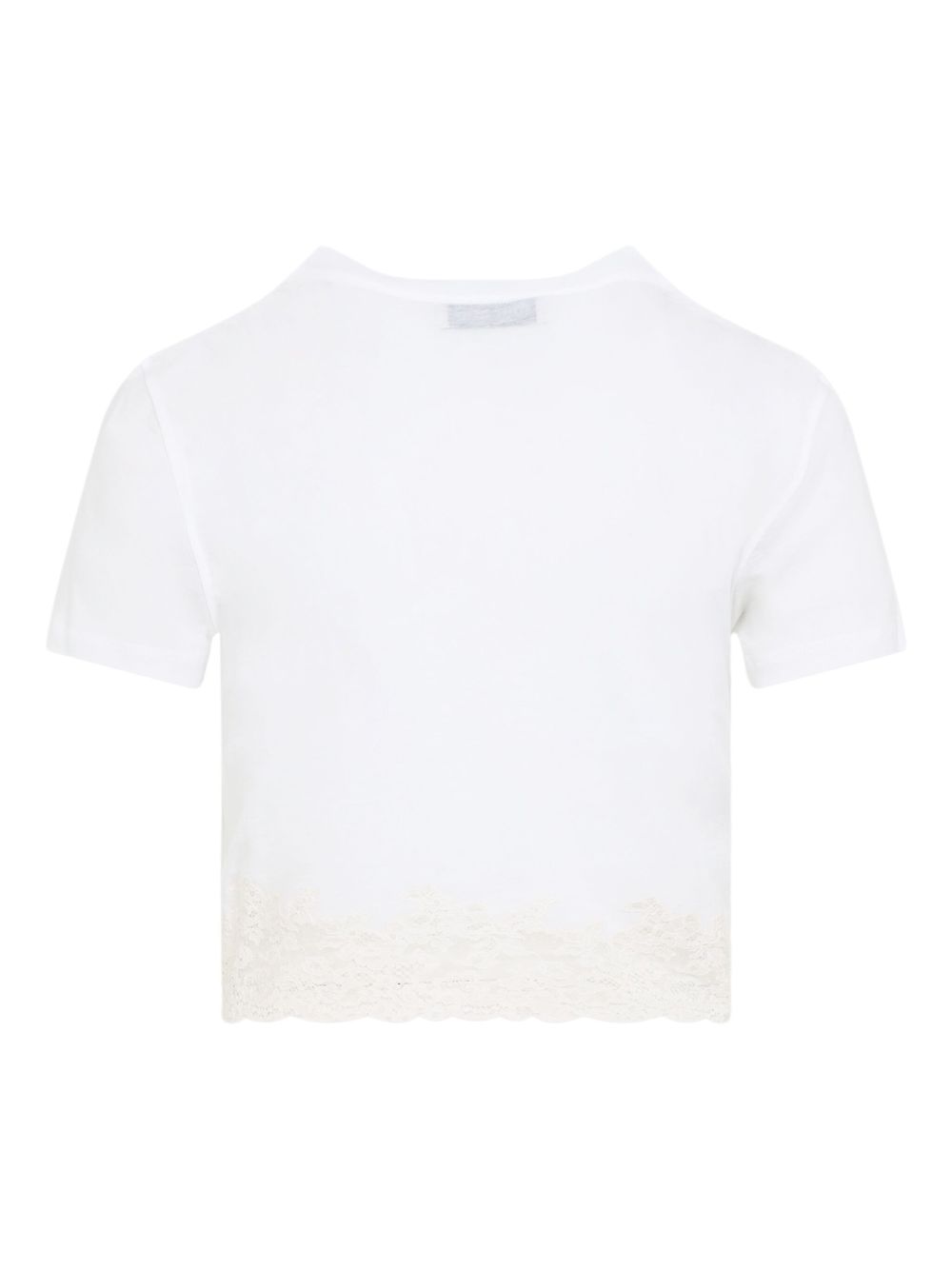 Miu Miu T-shirt met patch - Wit