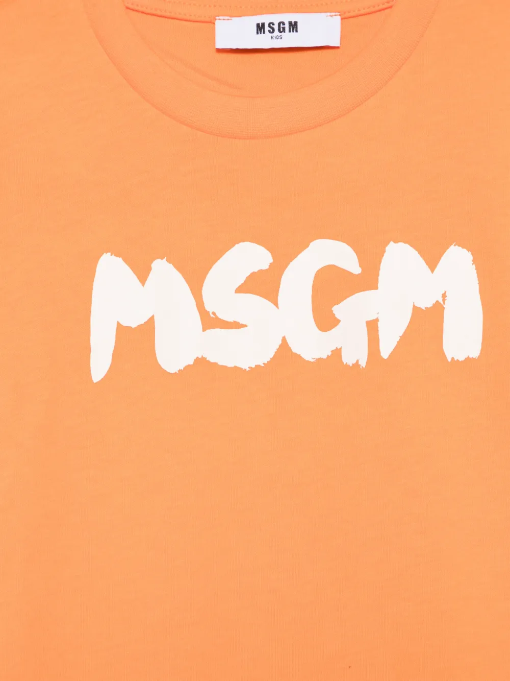 MSGM Kids T-shirt met logoprint Oranje