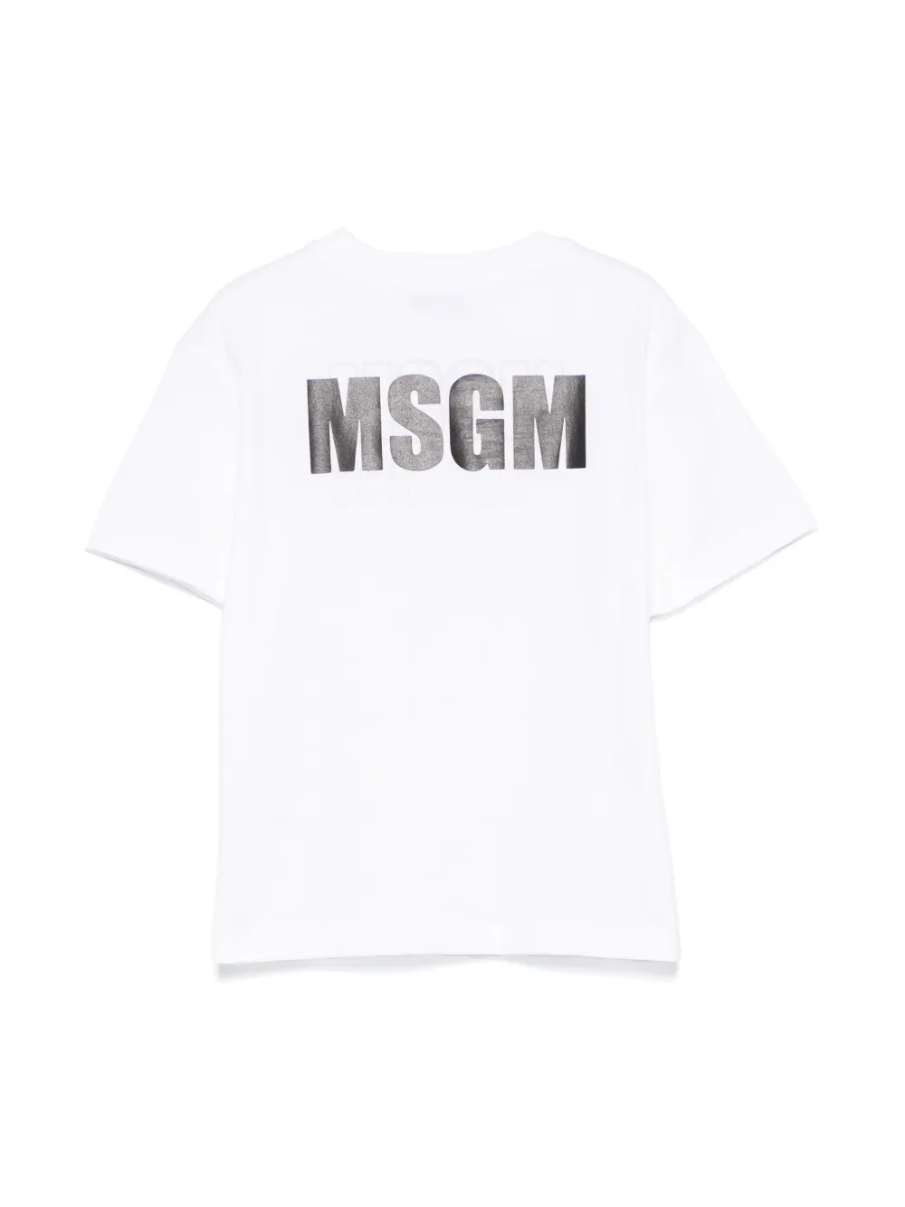 MSGM Kids T-shirt met logoprint - Wit