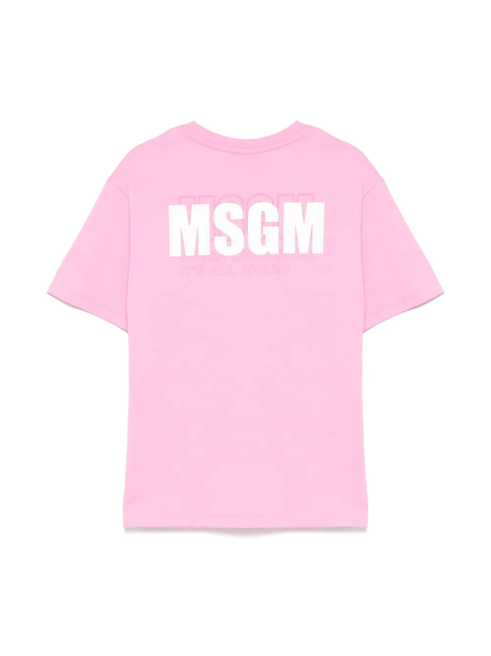 MSGM Kids T-shirt met logoprint - Roze