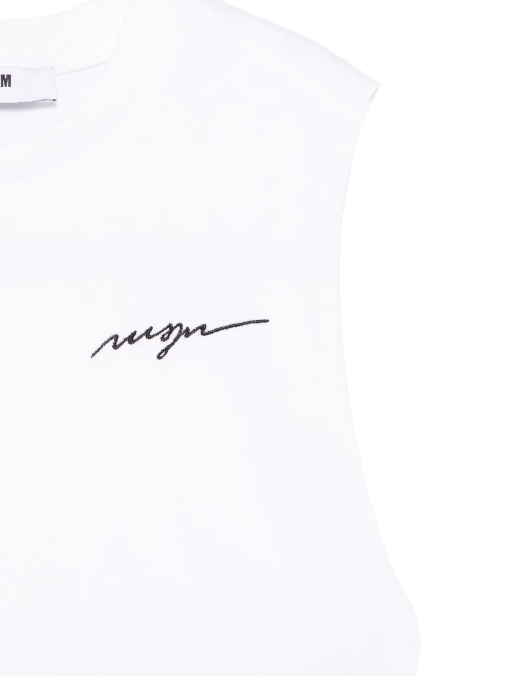 MSGM Kids Tanktop met geborduurd logo Wit