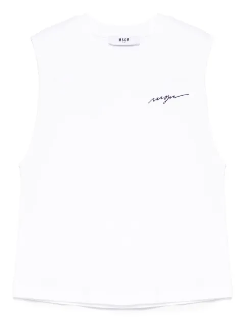MSGM Kids camiseta con logo bordado