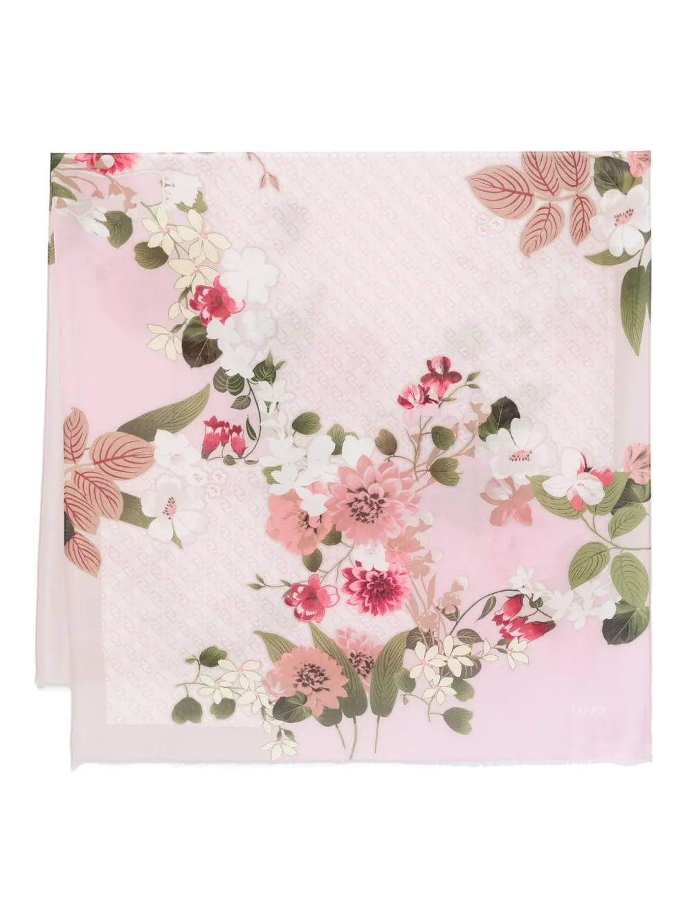 floral-print scarf