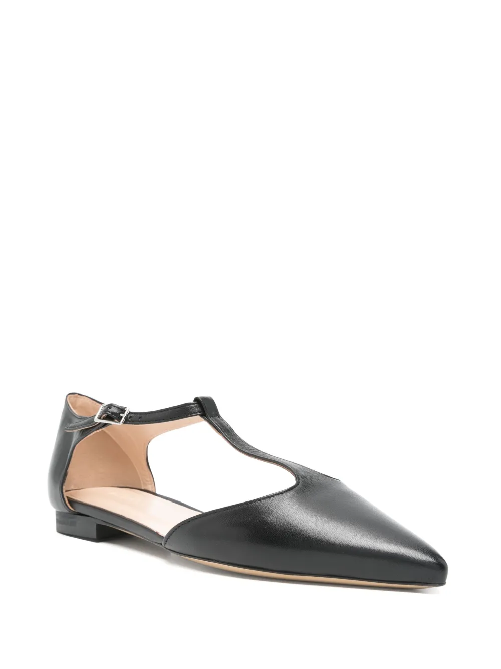 P.A.R.O.S.H. leather ballet flats - Zwart