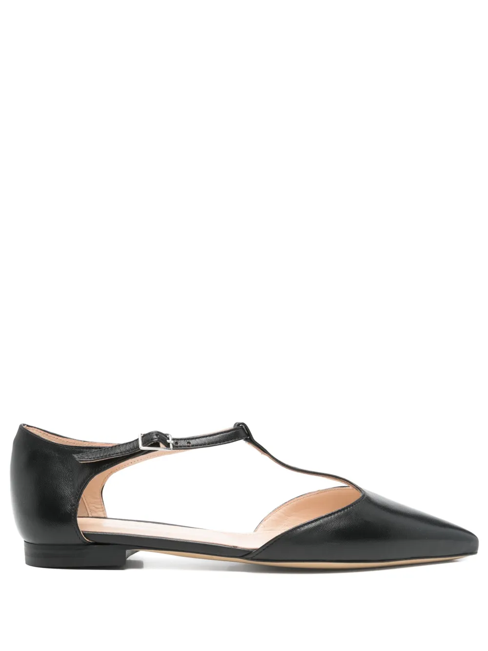 P.A.R.O.S.H. leather ballet flats Black