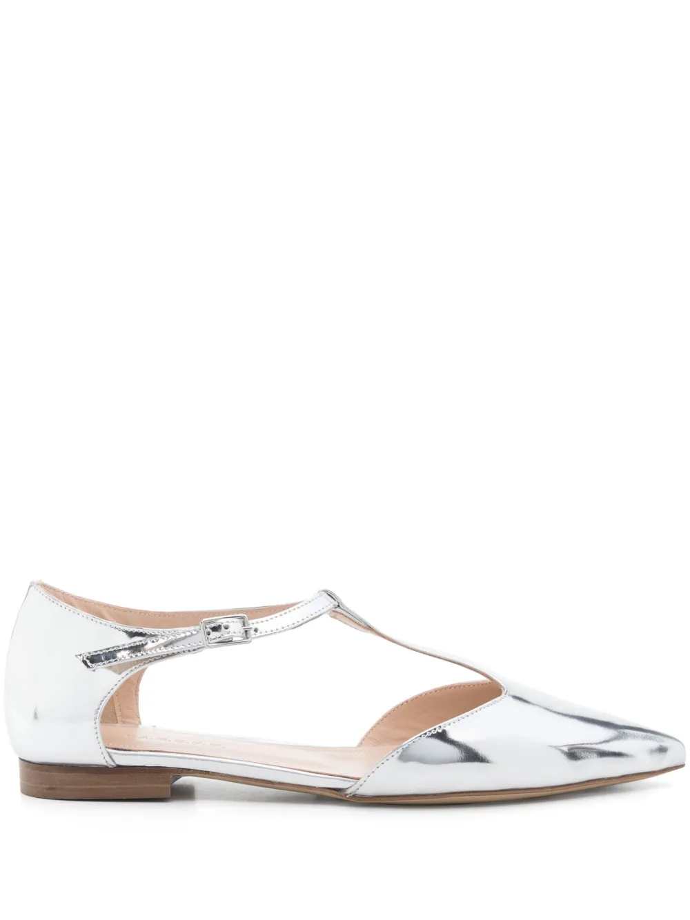 P.A.R.O.S.H. patent ballet flats Silver