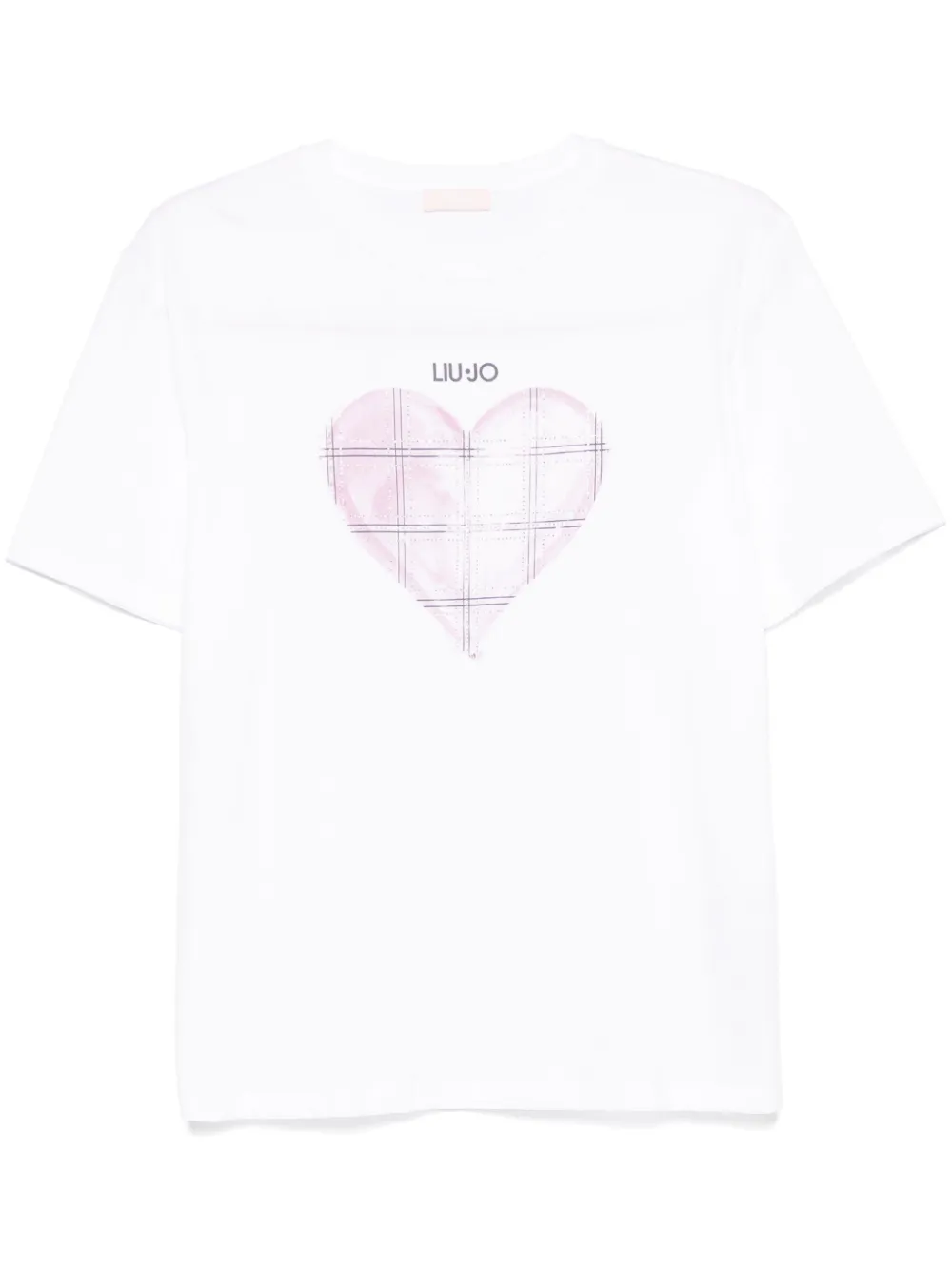 heart-print T-shirt