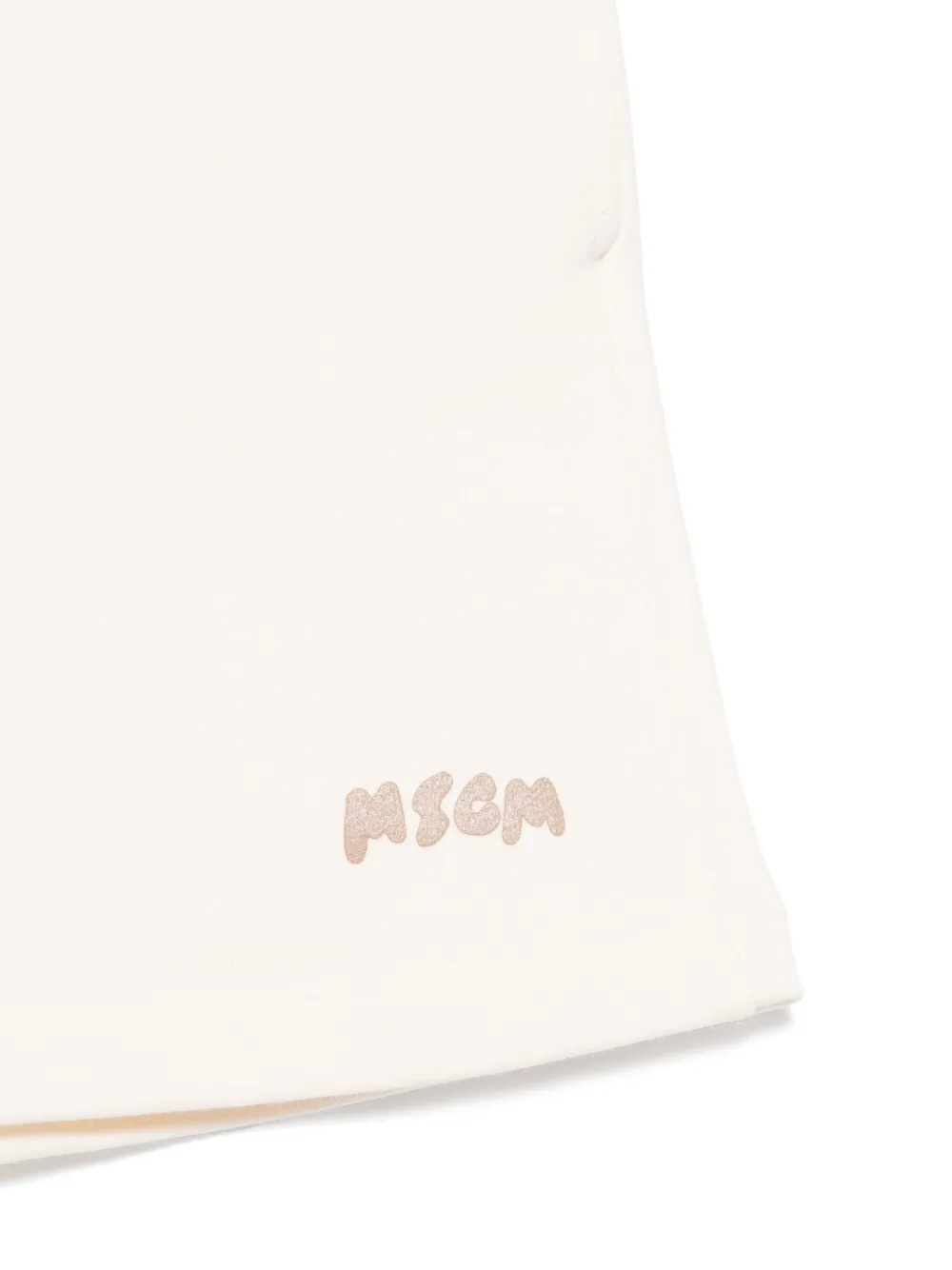 MSGM Kids Katoenen trainingsshorts Beige