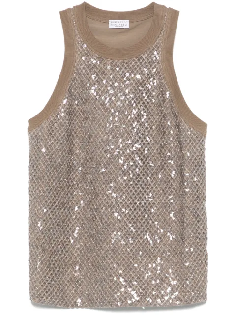 Brunello Cucinelli sequinned tank top