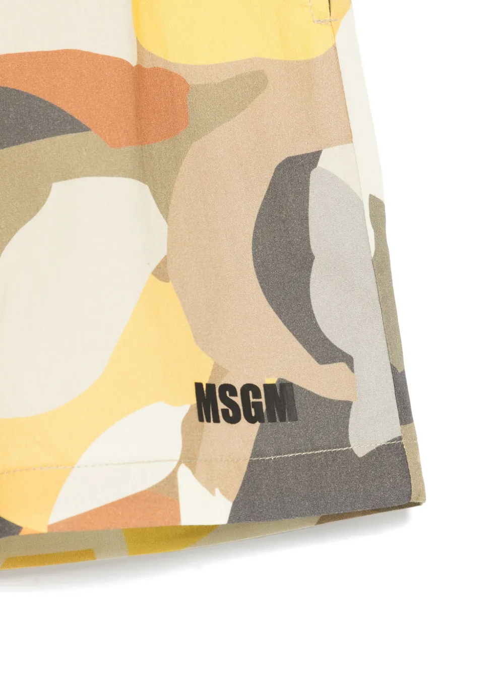 MSGM Kids Popeline bermuda shorts Geel