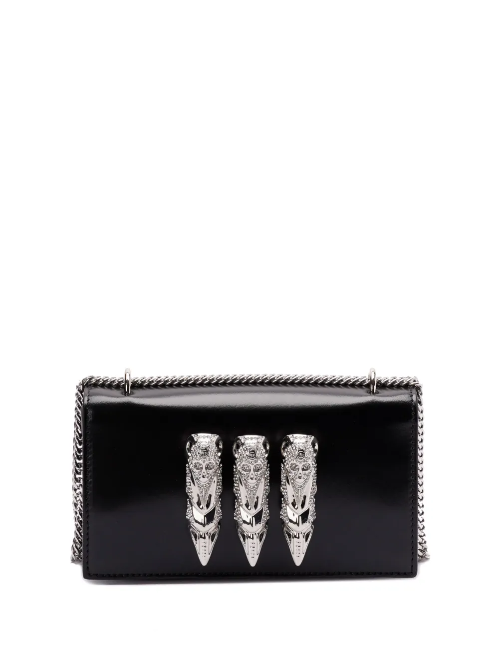 PHILIPP PLEIN SMALL LEATHER SHOULDER BAG