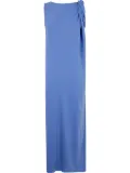 P.A.R.O.S.H. ruch-shoulder shift dress - Blue