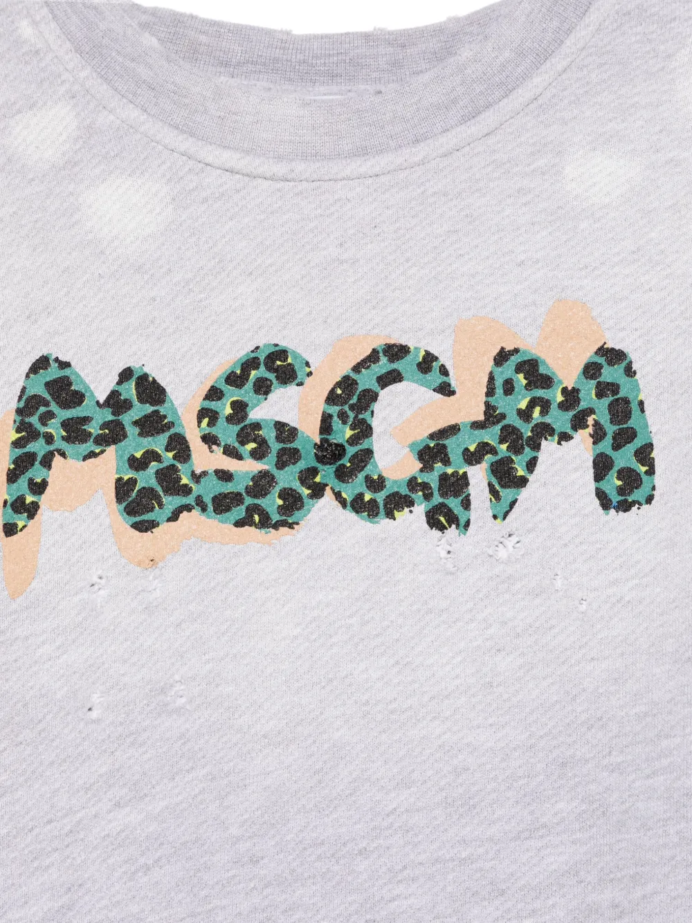 MSGM Kids T-shirt met logoprint Grijs