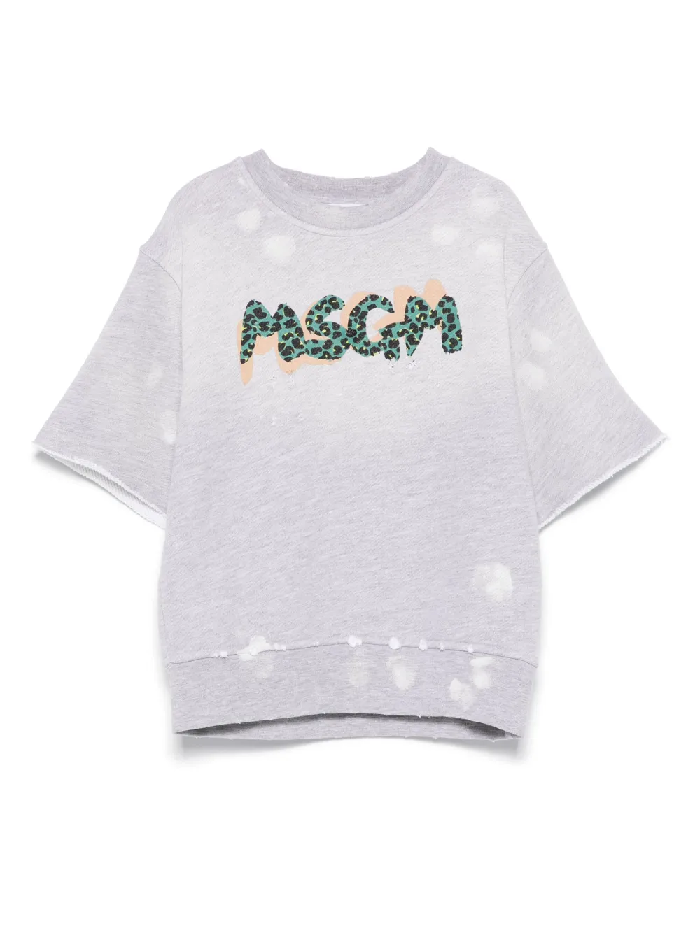 MSGM Kids playera con logo estampado | gris | Image 1