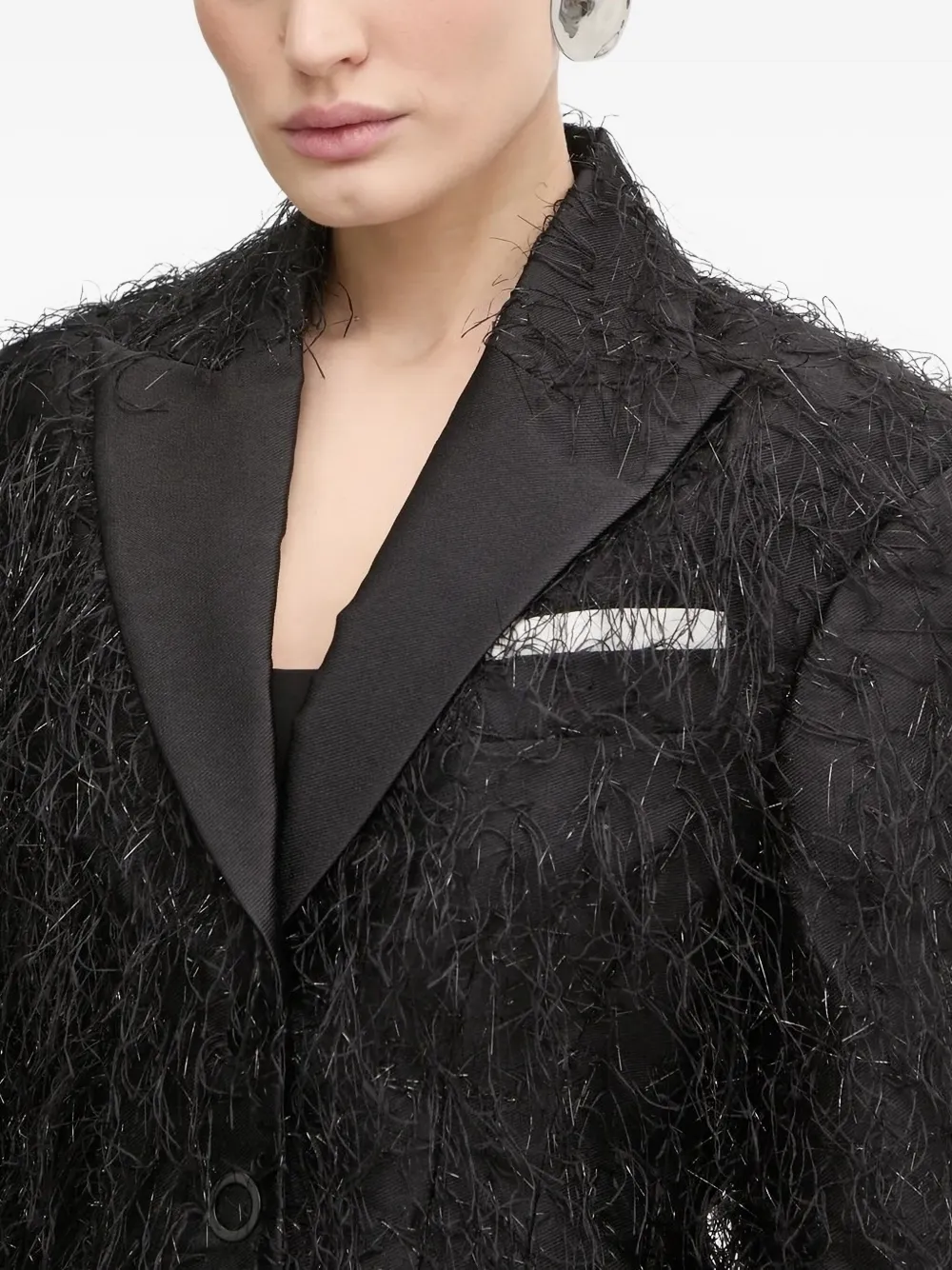 Day Birger Et Mikkelsen Alba Fringe-detail Jacket In Black