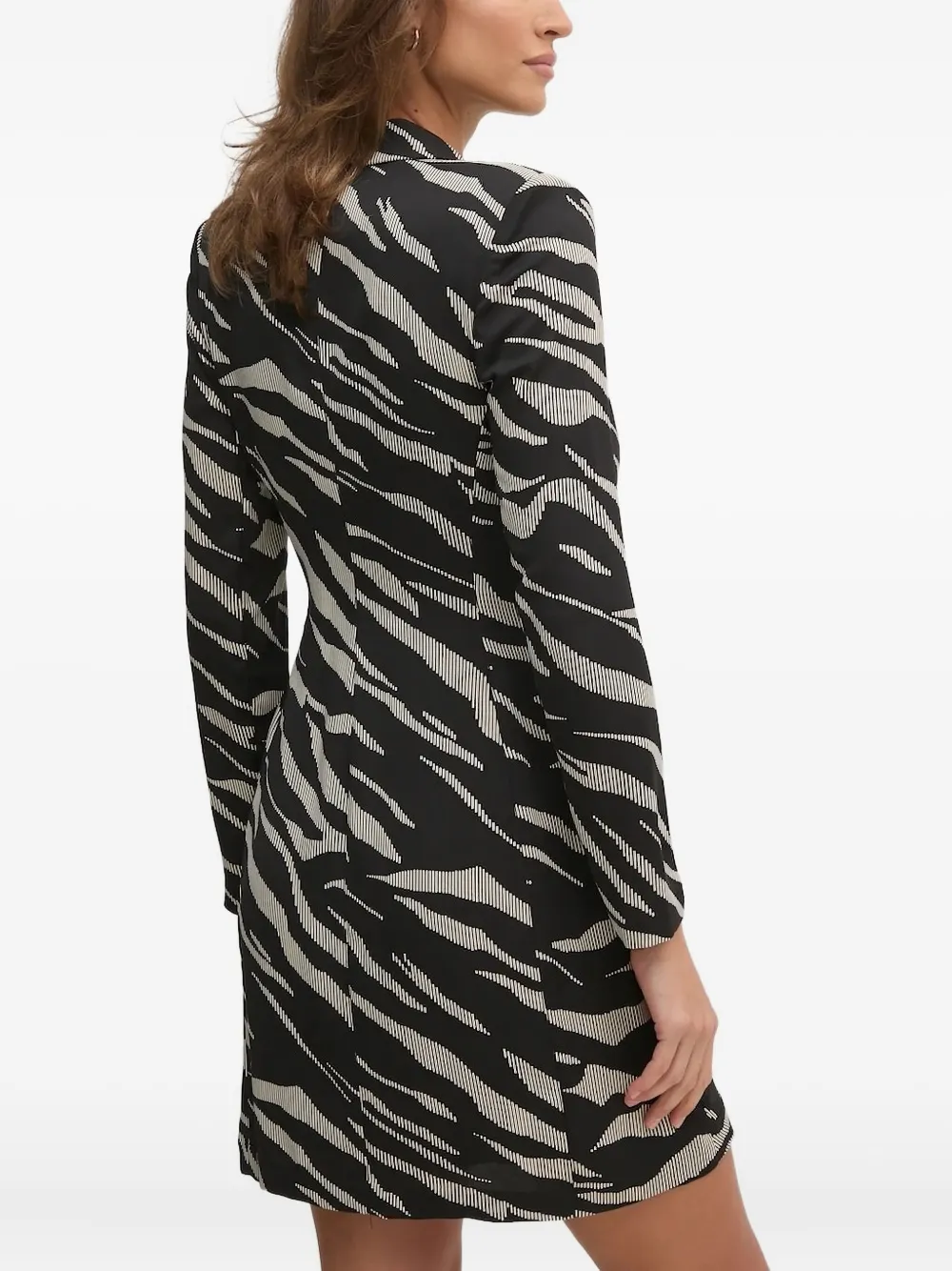 DKNY Mini-jurk met zebraprint - Zwart