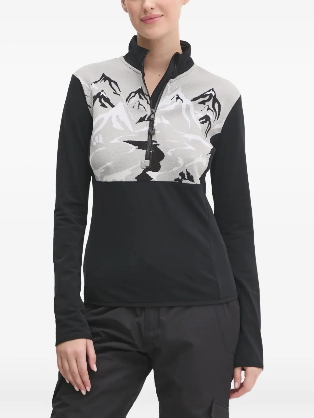 Ea7 Emporio Armani Top con motivo jacquard - Nero