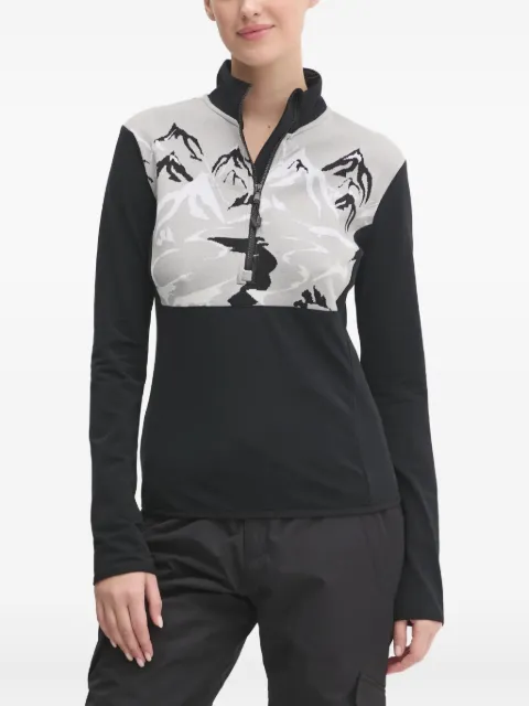 Ea7 Emporio Armani patterned-jacquard top