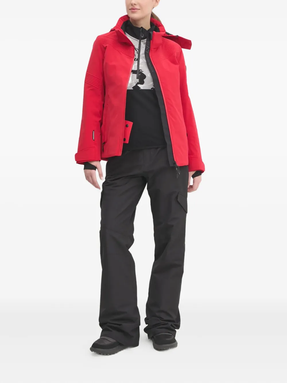 Ea7 Emporio Armani Top met jacquard-patroon Zwart