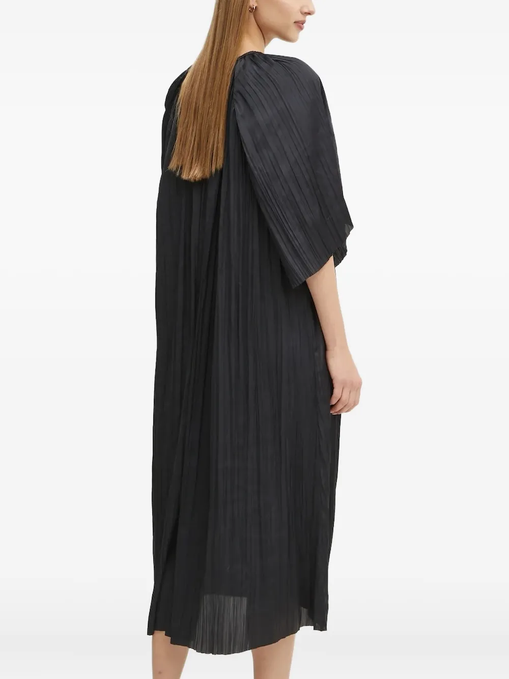 Day Birger Et Mikkelsen Midi-jurk met geplooid vlak - Zwart