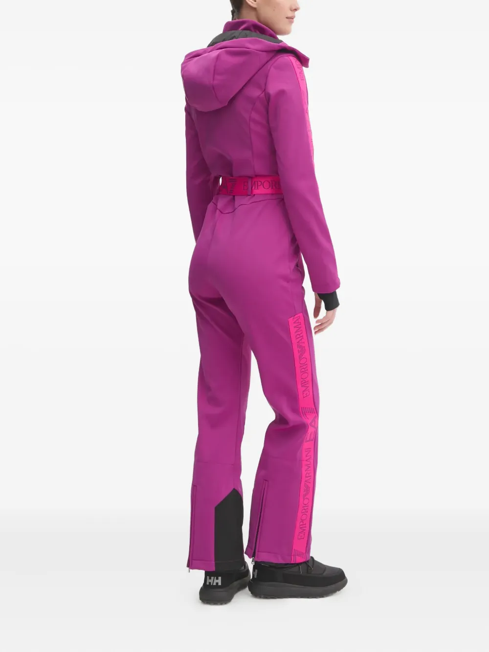 Ea7 Belted Ski Jumpsuit In Pink