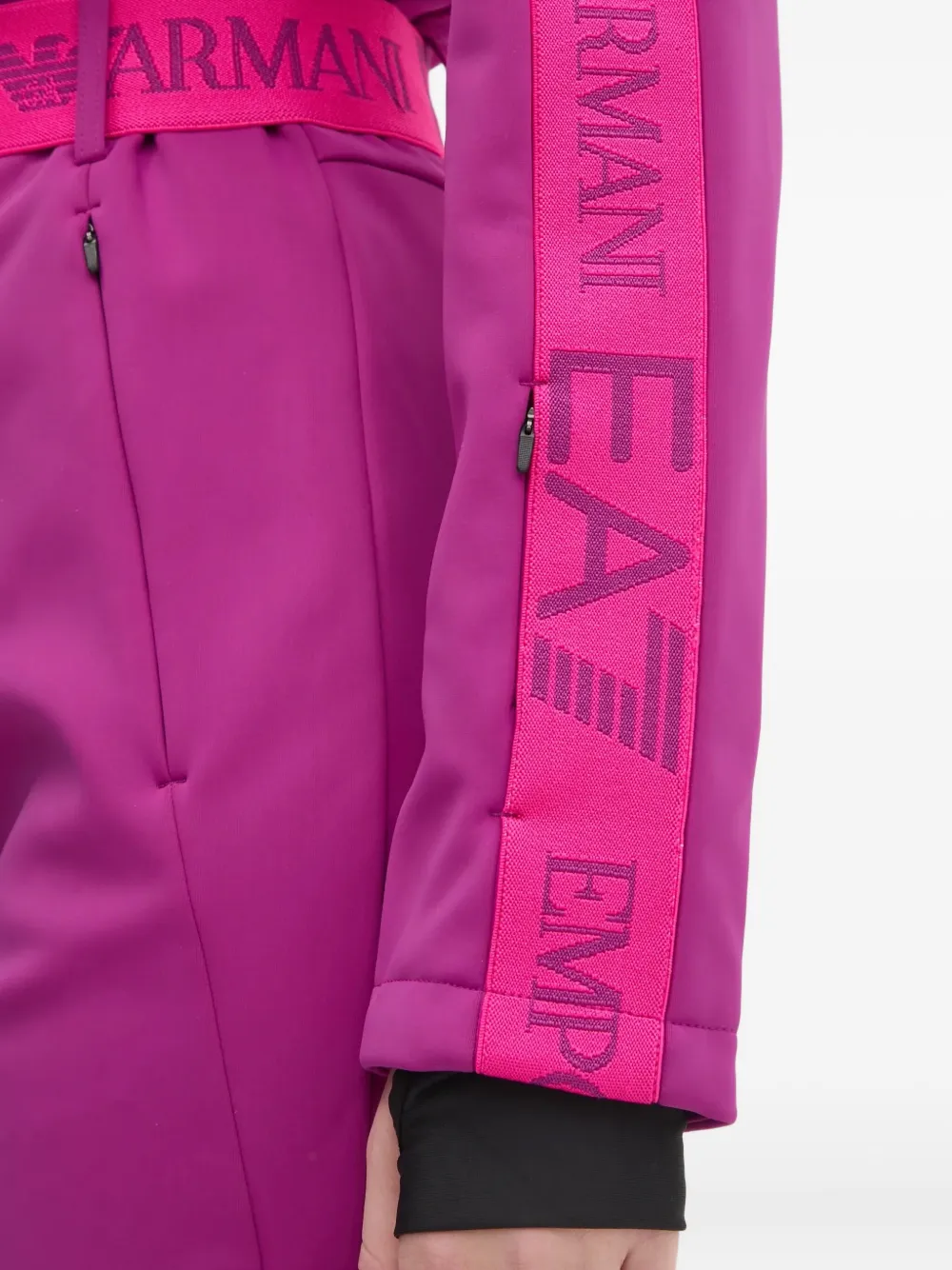 Ea7 Belted Ski Jumpsuit In Pink