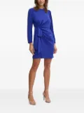 DKNY puff-sleeve tie-front mini dress - Blue