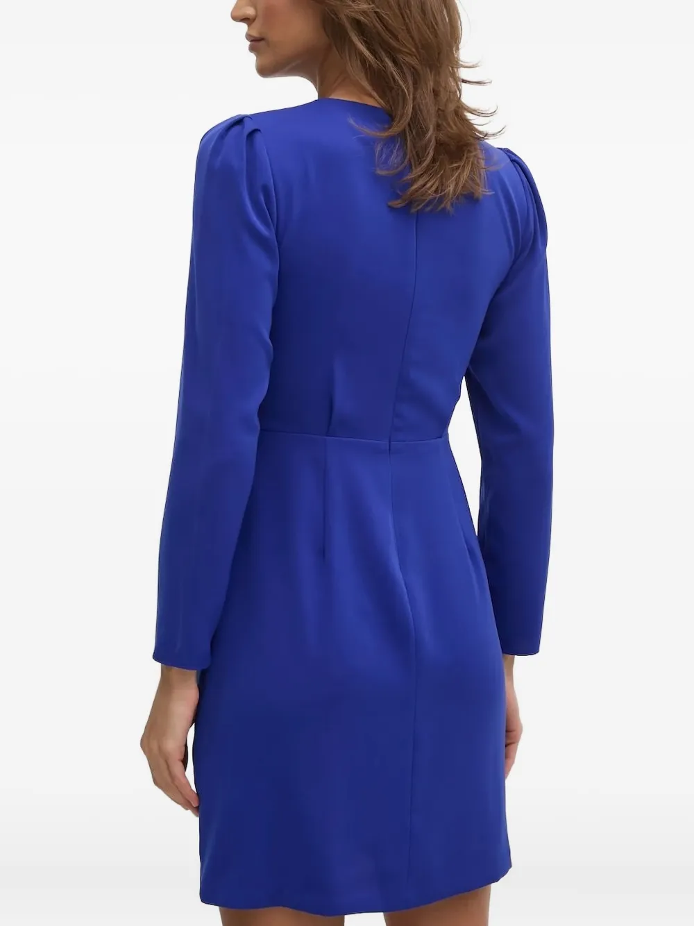 DKNY Mini-jurk met pofmouwen en gestrikte voorkant - Blauw