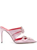 HARDOT 105mm snakeskin-effect mules - Pink