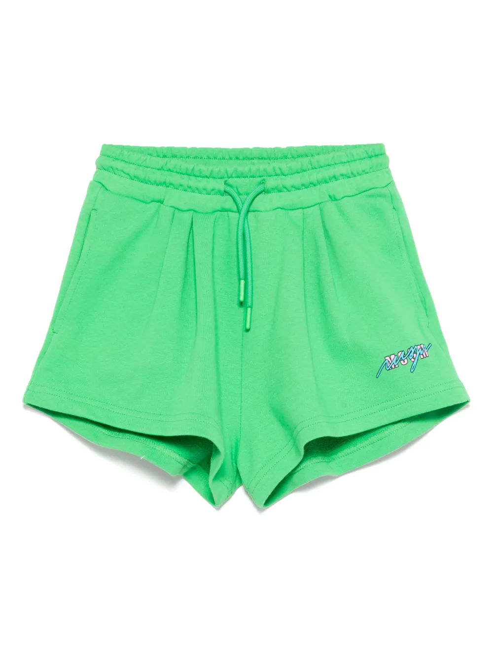 MSGM Kids logo-print shorts | Green | Image 1