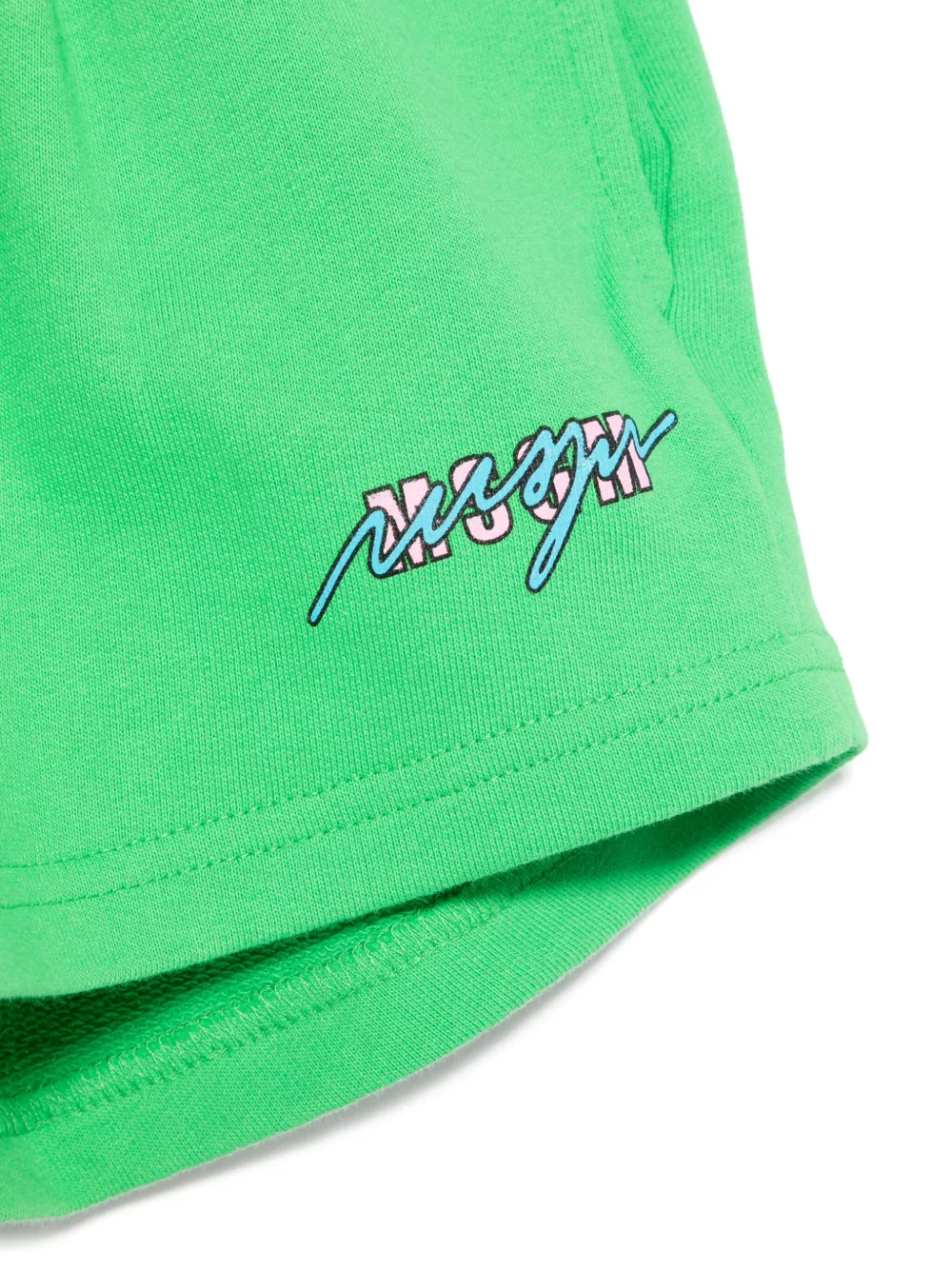 MSGM Kids Shorts met logoprint Groen