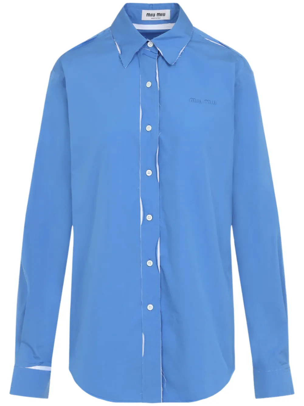 Miu Popeline blouse Blauw