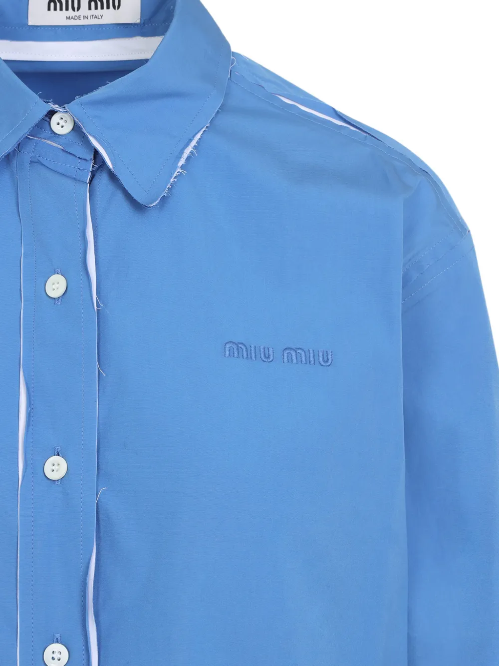 Miu Popeline blouse Blauw