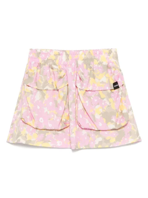 MSGM Kids short à fleurs