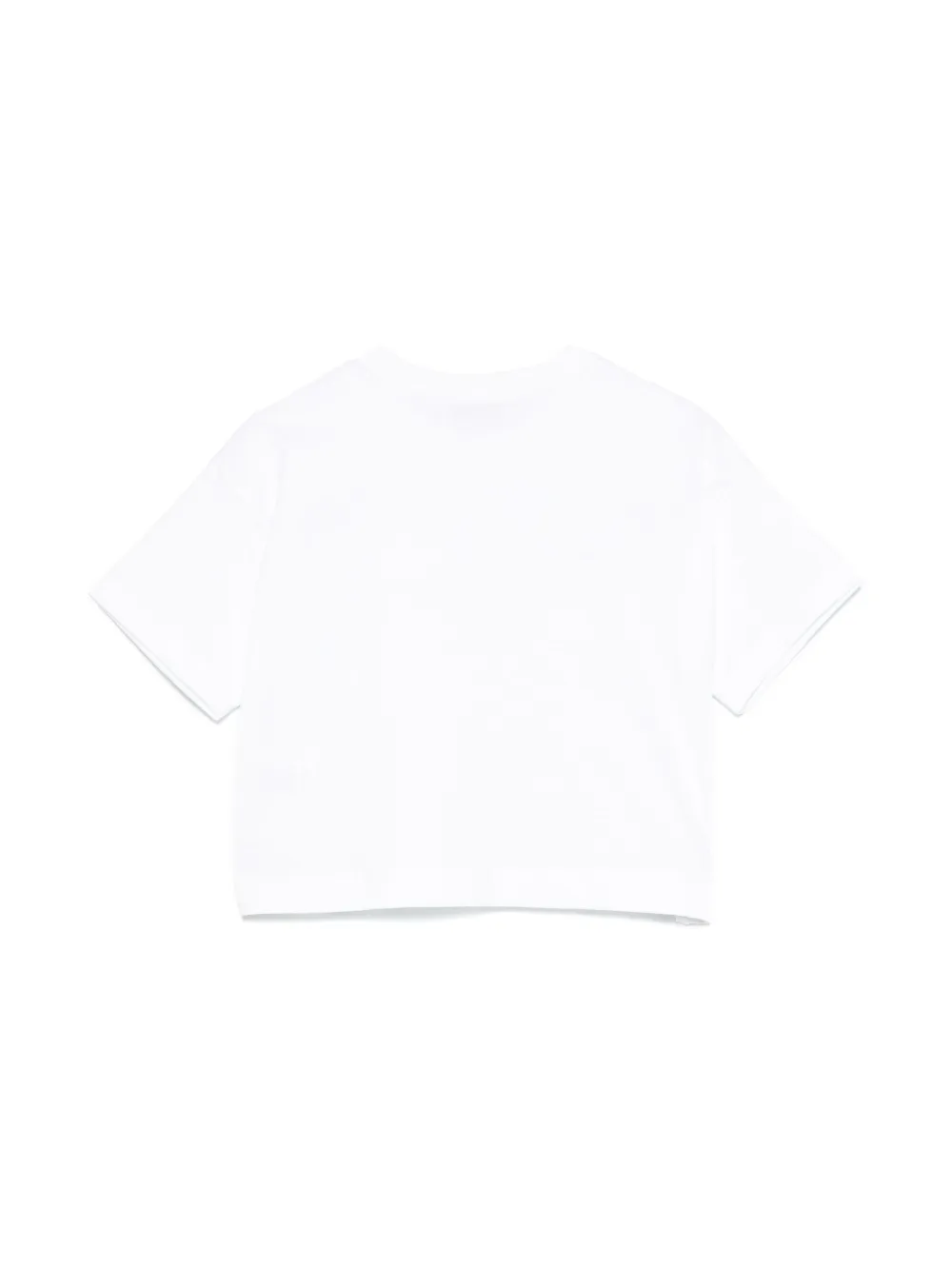 MSGM Kids T-shirt met logo van kralen - Wit