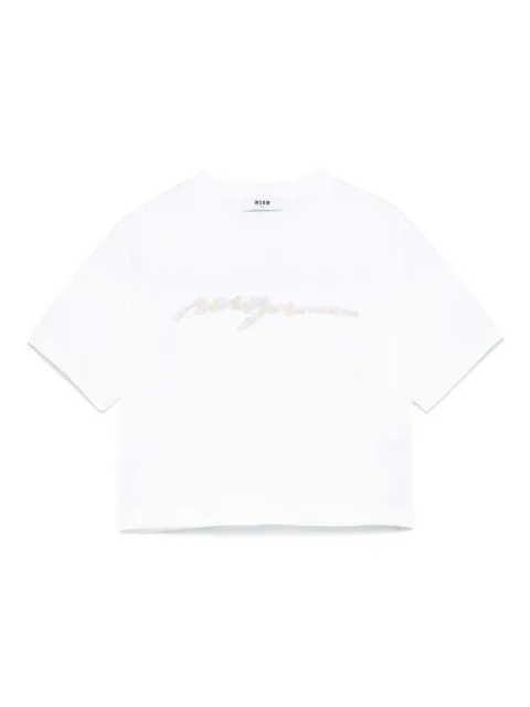 MSGM Kids bead-logo T-shirt