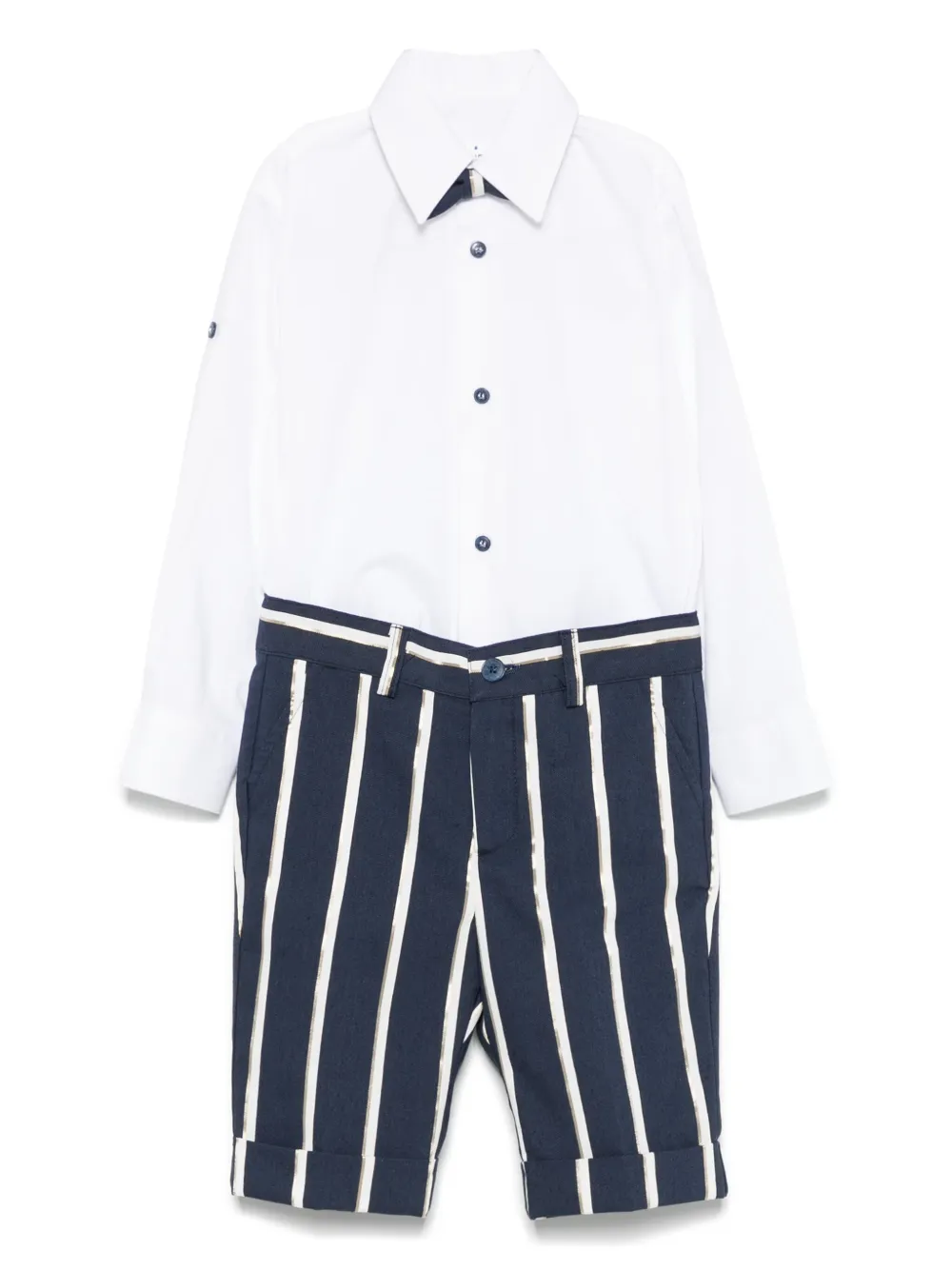 Colorichiari Gestreept shirt en broek Blauw