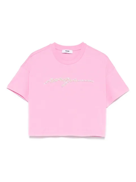 MSGM Kids playera con logo y detalles