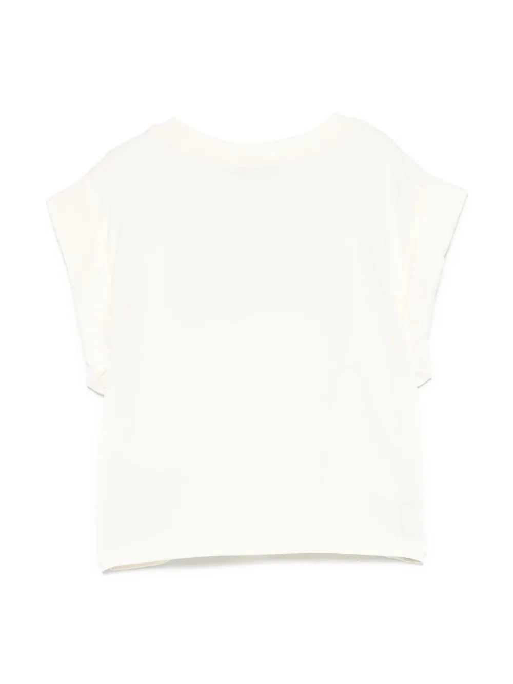 MSGM Kids T-shirt met logo van kralen - Beige