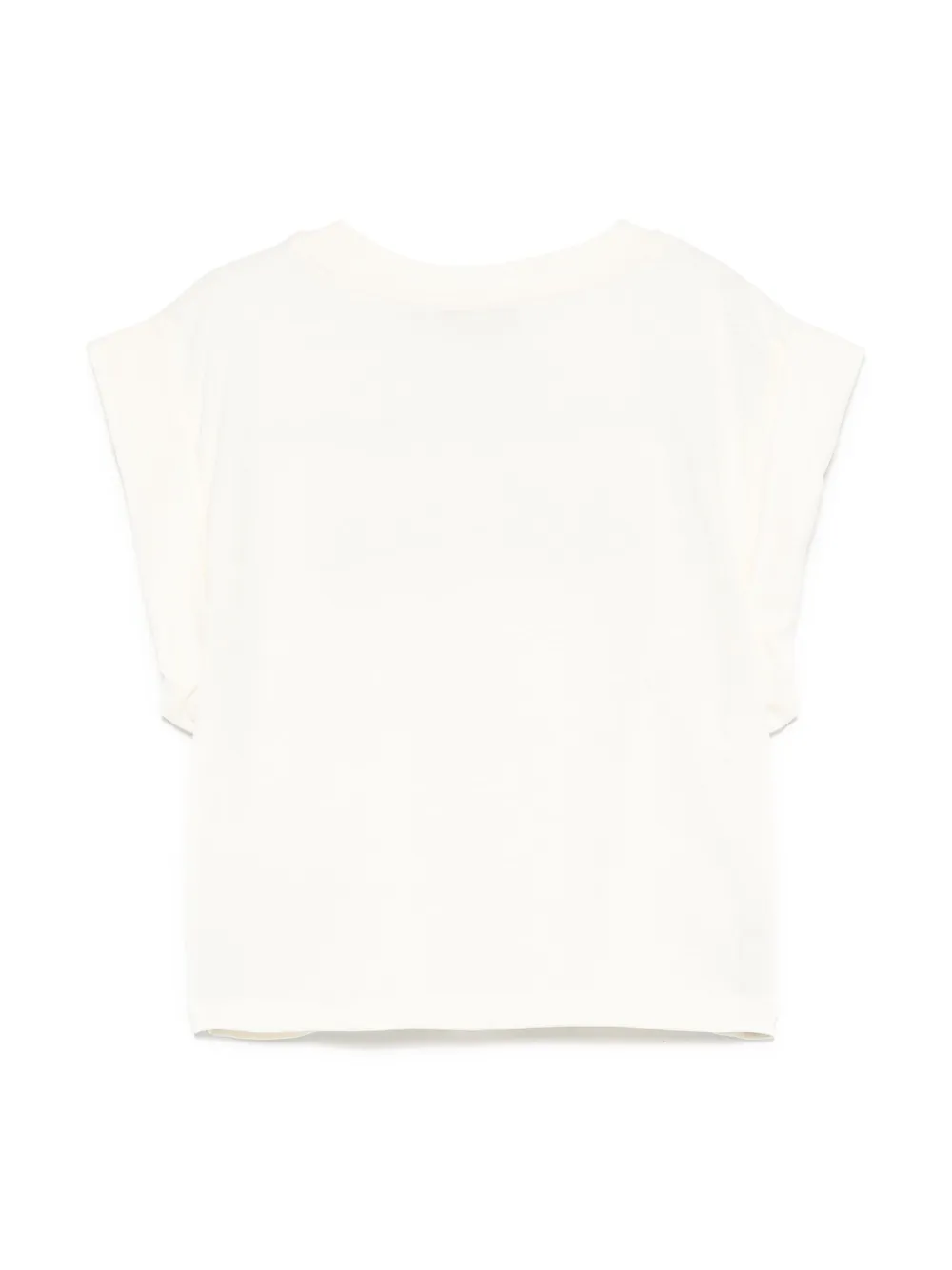 MSGM Kids T-shirt met logo van kralen - Beige