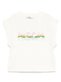 MSGM Kids bead-logo T-shirt - Neutrals