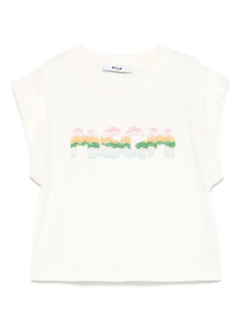 MSGM Kids bead-logo T-shirt