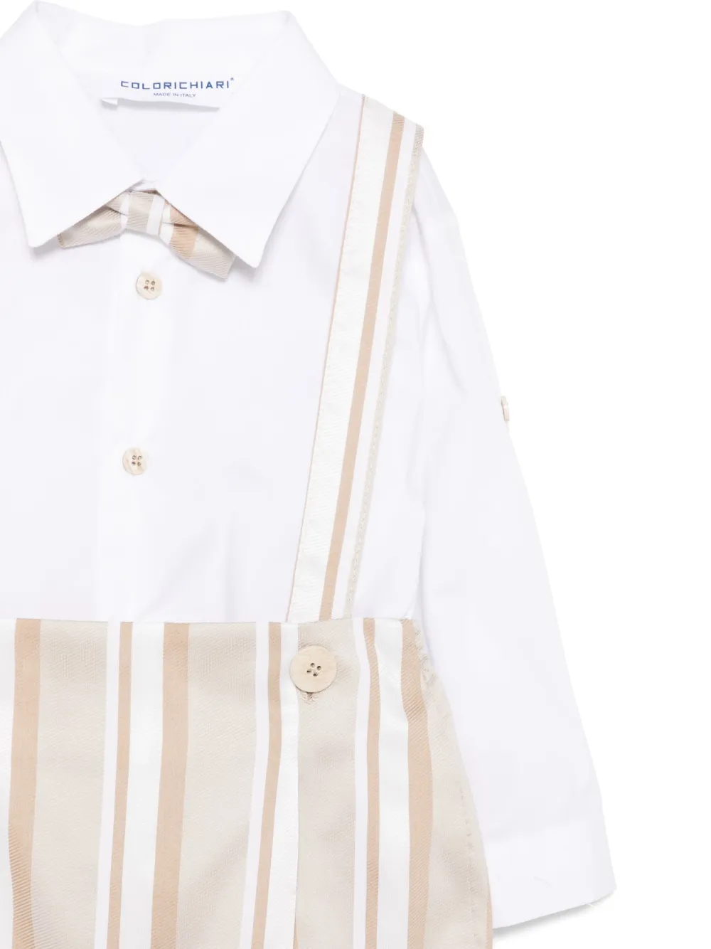 Colorichiari Gestreepte top en shorts Wit