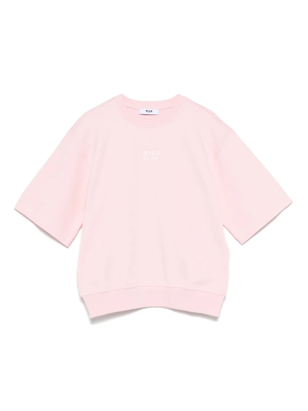 MSGM Kids playera con logo estampado | rosado | Image 1